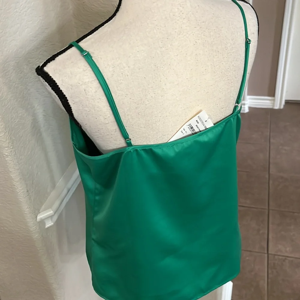NWT J. Crew silky green (bright patina) cami top Size S